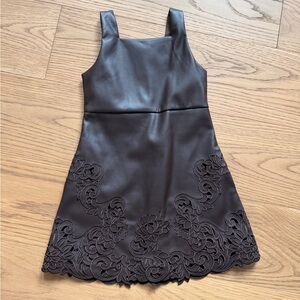 Cult Gaia kids faux leather dress brown